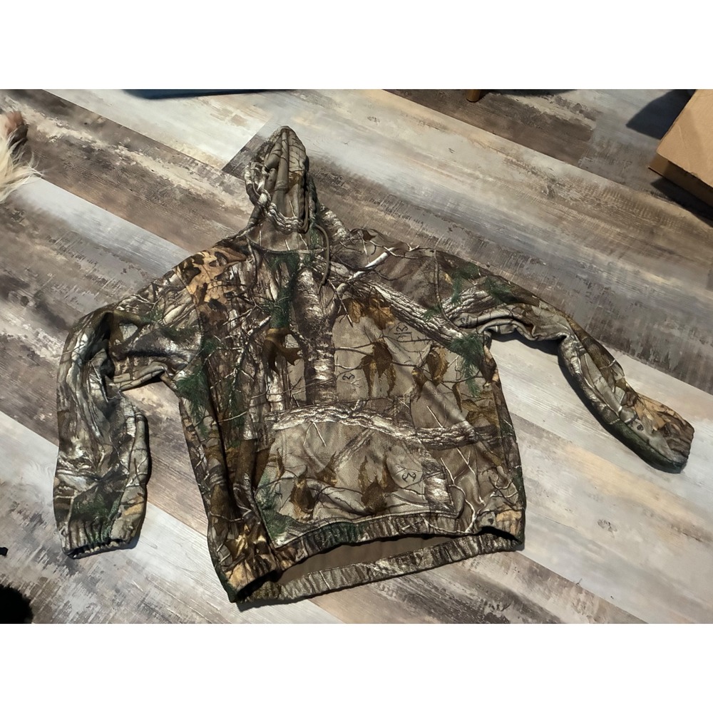 Hobbs Creek Mens Realtree Xtra Camo Hoodie Fleece Lined Hunting Sweatshirt L